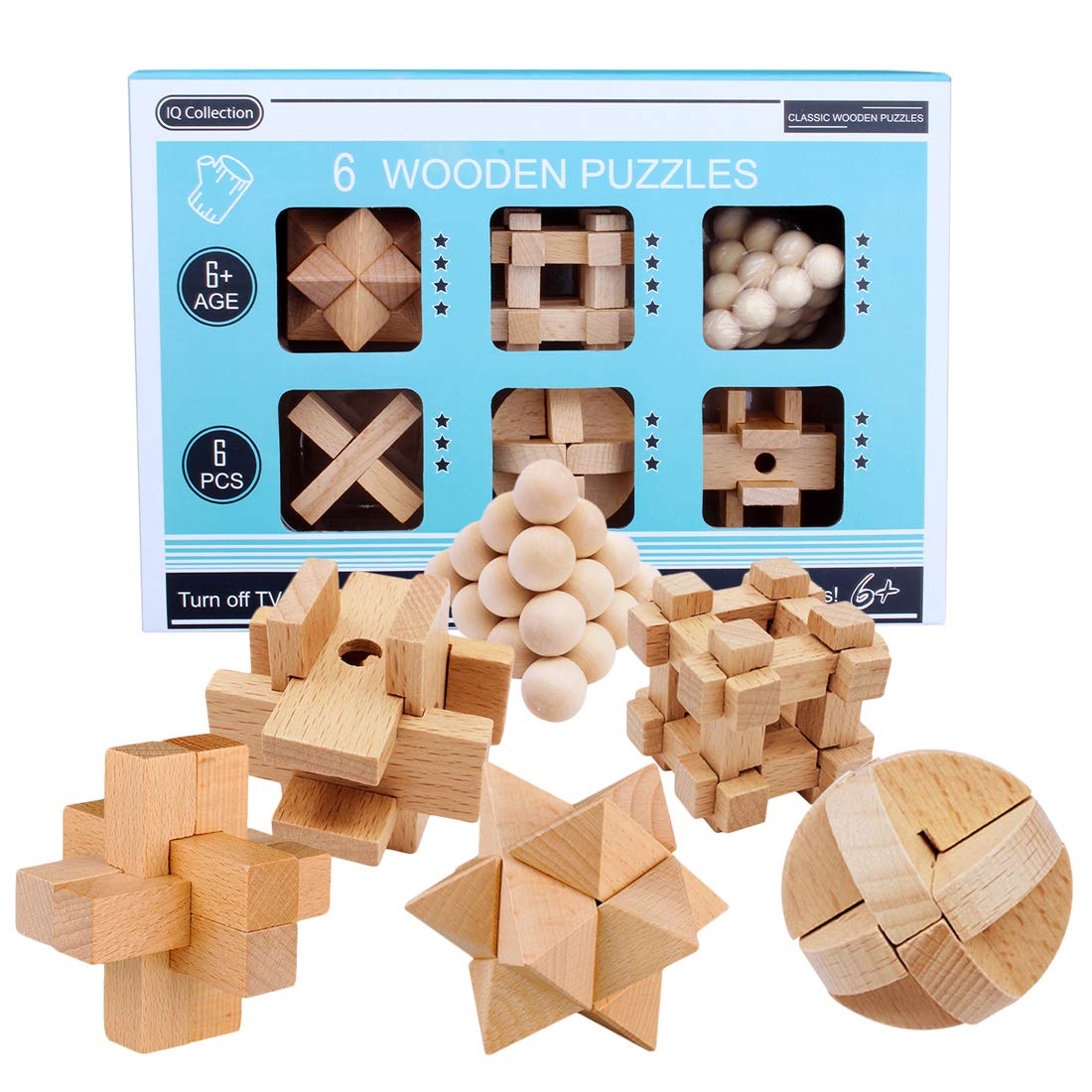 レミニセンス タペストリー 10枚セット Amazon.com: FenglinTech Brain Teasers, 6PCS IQ Wooden Puzzle Set